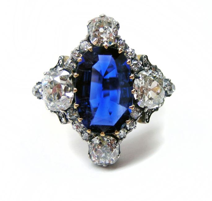 Late Victorian sapphire and diamond ring | MasterArt